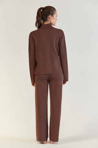 Sage Turtleneck Long Sleeves Lounge Set