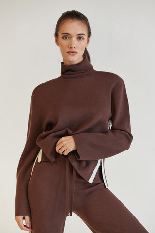 Sage Turtleneck Long Sleeves Lounge Set