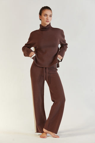 Sage Turtleneck Long Sleeves Lounge Set