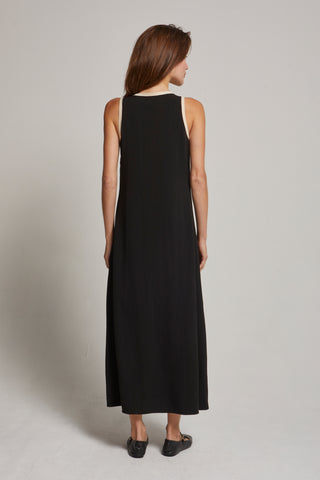 Maeve Suede Trim Chiffon Maxi Dress