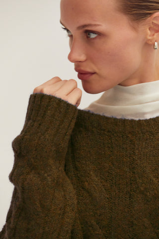 Carol Cable Knit Sweater