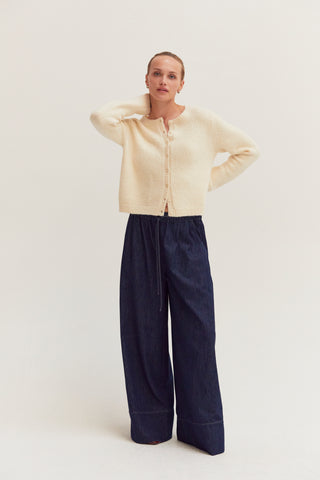 Bella Chambray Wide Leg Pants