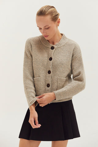 Dionne Ribbed Knit Sweater Cardigan