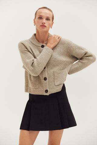 Dionne Ribbed Knit Sweater Cardigan