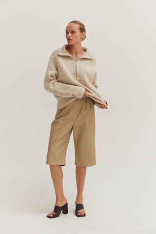 Jae Half-Zip Funnel Neck Sweater