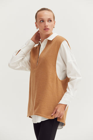 Tory Wool Blend Felt Vest