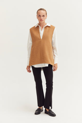 Tory Wool Blend Felt Vest