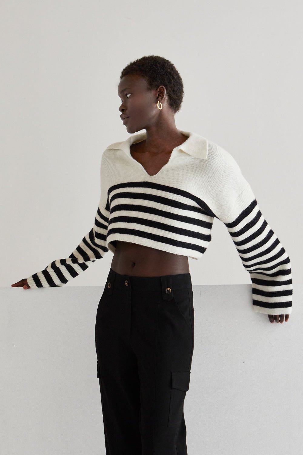 Jumper with crop clearance top