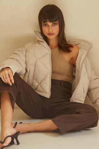 neutral minimalist work outfit set