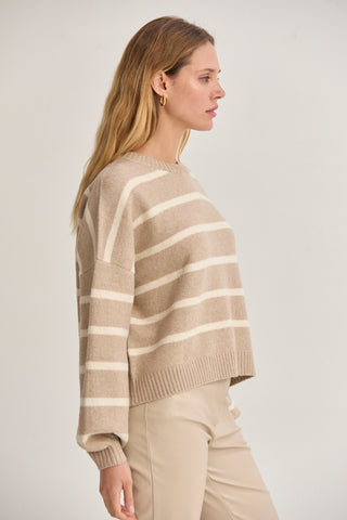 Jenny Balloon Sleeve Stripe Sweater