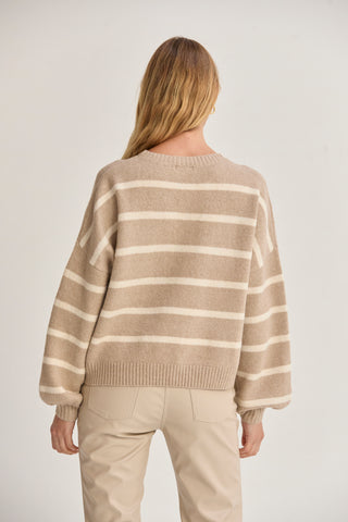 Jenny Balloon Sleeve Stripe Sweater