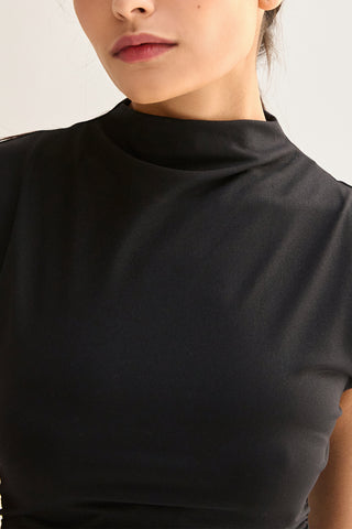 Mariah Side Ruched Knit Midi Dress