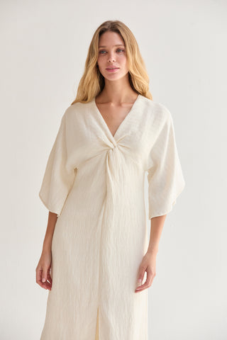 Adelia Front Twist Midi Dress