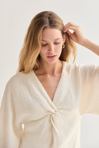 Adelia Front Twist Midi Dress