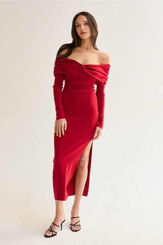 Ember Off Shoulder Sweater Dress