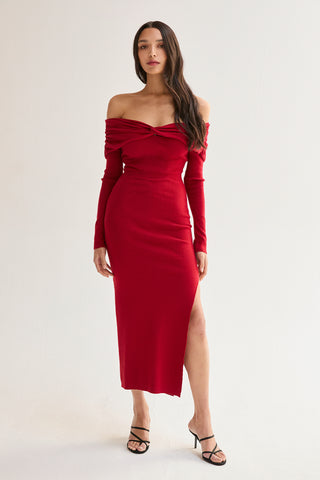 Ember Off Shoulder Sweater Dress