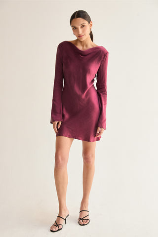 Sarai Bell Sleeves Cupro Mini Dress