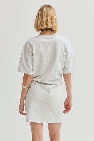 Erin Elbow Sleeve Ruched T-shirt Mini Dress