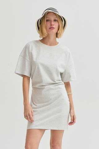 Erin Elbow Sleeve Ruched T-shirt Mini Dress Erin Elbow Sleeve Ruched T-shirt Mini Dress