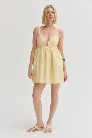Sylvie Babydoll Tencel Blend Mini Dress