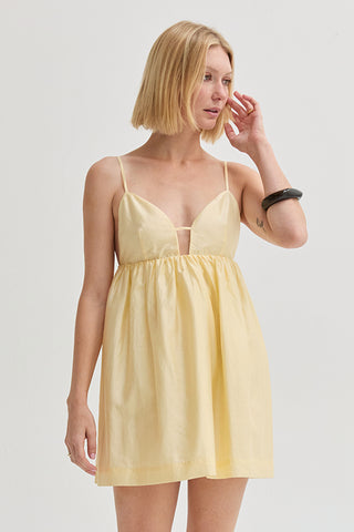 Sylvie Babydoll Tencel Blend Mini Dress