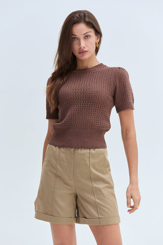 Jane High Waisted Trouser Shorts