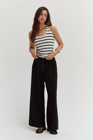 Samara High Waisted Wide Leg Culotte Pants