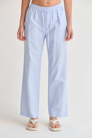 Deni Textured Striped Drawstring Pants