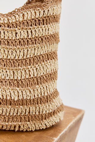 Erin Striped Weave Bag
