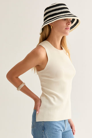 Eva Striped Weave Hat