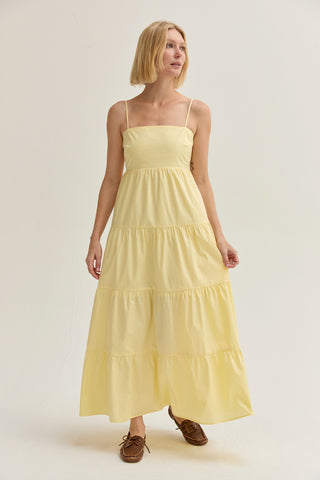 Iris Poplin Tiered Maxi Dress