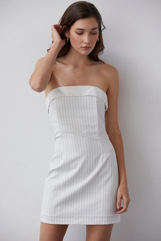 Devon Pinstriped Mini Dress