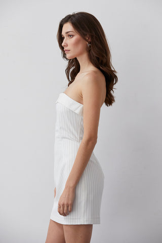 Devon Pinstriped Mini Dress