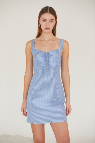 Hailey Pinstripe Mini Dress