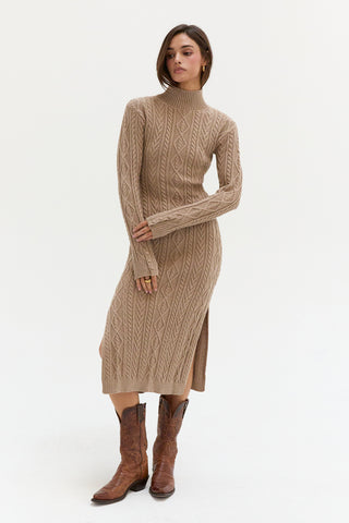 Scarlett Cable Knit Midi Dress Scarlett Cable Knit Midi Dress