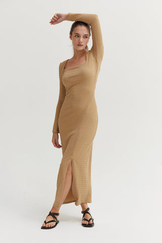 Irene Square Neck Bodycon Knit Maxi Dress Irene Square Neck Bodycon Knit Maxi Dress