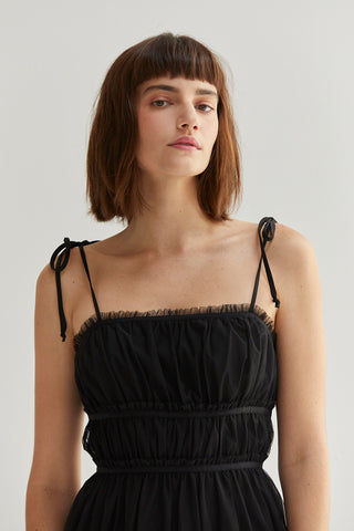 mesh tulle midi dress Green Lace Mesh Midi Dress Square Neck Sleeveless A Line Tulle Dress