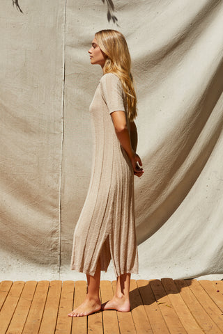 Edie Ribbed Sweater Knit Polo Dress Edie Ribbed Sweater Knit Polo Dress