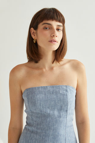 Sofia Linen Midi Dress