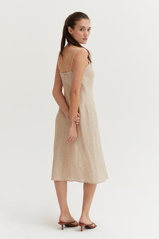 Sofia Linen Midi Dress