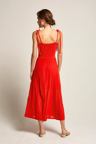 Everly Mixed Media Knit Midi Dress