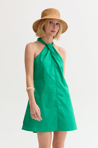 Chloe Halter Poplin Mini Dress - Crescent Clothing Chloe Halter Poplin Mini Dress - Crescent Clothing