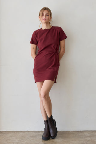 Elle Cotton Front Twist Mini Dress