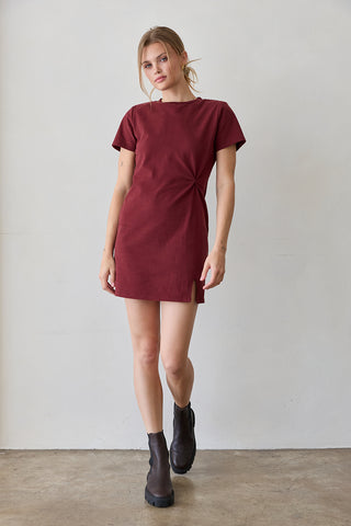 Elle Cotton Front Twist Mini Dress