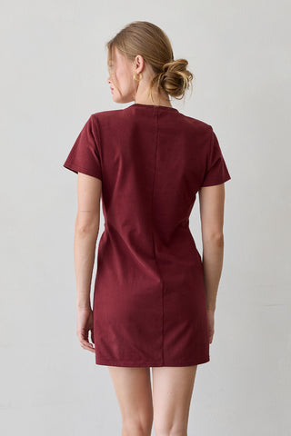 Elle Cotton Front Twist Mini Dress