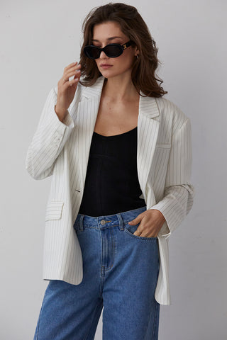 Zhuri Pinstriped Blazer