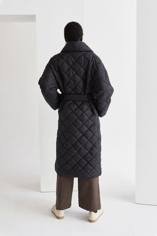 Adeline Quilted Puffer Wrap Coat
