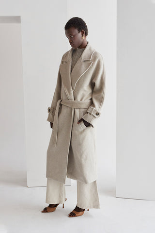 Dakota Wool Blend Wrap Coat