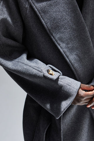 Dakota Wool Blend Wrap Coat