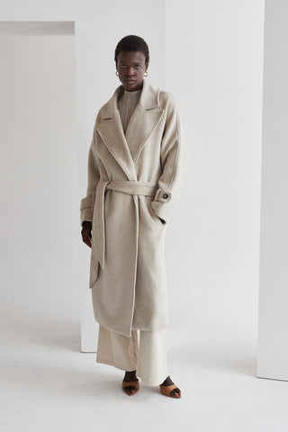 Dakota Wool Blend Wrap Coat